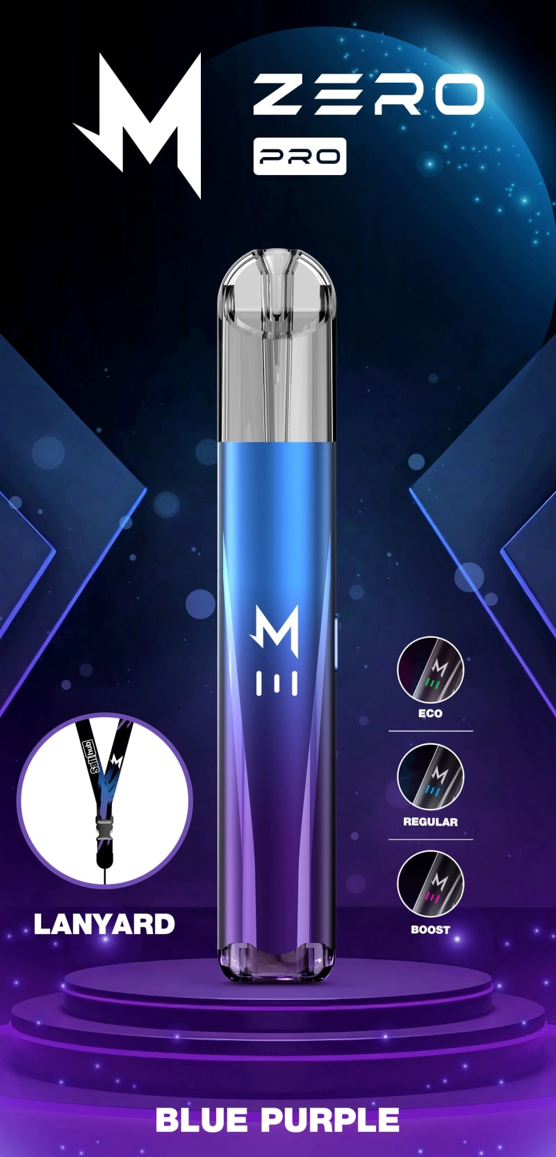 zero pro vape pod kits color azul morado
